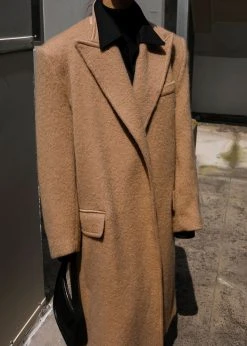 The Frankie Shop CLOTHING John Oversized Coat - Camel