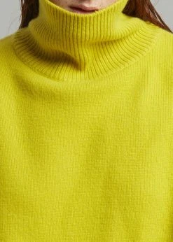 The Frankie Shop Joya Roll Neck Sweater - Citron