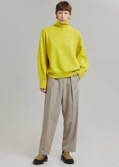 The Frankie Shop Joya Roll Neck Sweater - Citron