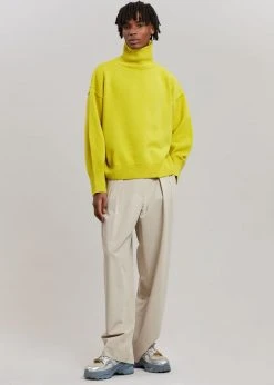 The Frankie Shop Joya Roll Neck Sweater - Citron