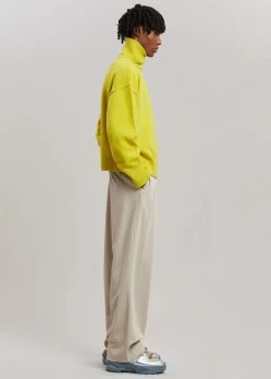 The Frankie Shop Joya Roll Neck Sweater - Citron