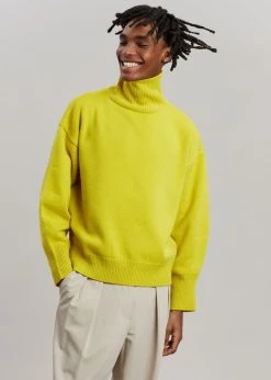 The Frankie Shop Joya Roll Neck Sweater - Citron