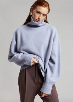 The Frankie Shop CLOTHING Joya Roll Neck Sweater - Lavender