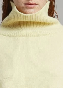 The Frankie Shop CLOTHING Joya Roll Neck Sweater - Lemon
