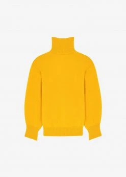 The Frankie Shop Joya Roll Neck Sweater - Marigold CLOTHING