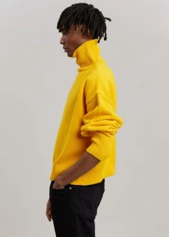 The Frankie Shop Joya Roll Neck Sweater - Marigold CLOTHING