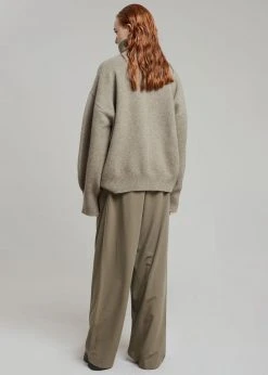 The Frankie Shop Joya Roll Neck Sweater - Taupe CLOTHING