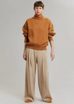 The Frankie Shop CLOTHING Joya Roll Neck Sweater - Terra Cotta