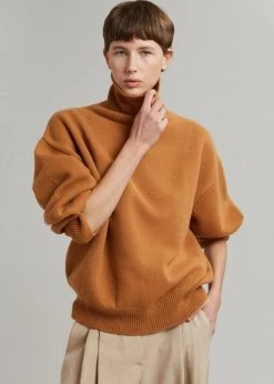 The Frankie Shop CLOTHING Joya Roll Neck Sweater - Terra Cotta