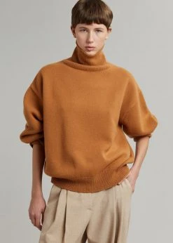 The Frankie Shop CLOTHING Joya Roll Neck Sweater - Terra Cotta