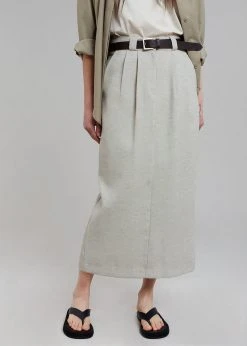 Project View Julian Midi Skirt - Birch Melange CLOTHING