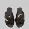 Vacation Edit JW Anderson Chain Flat Sandals - Black