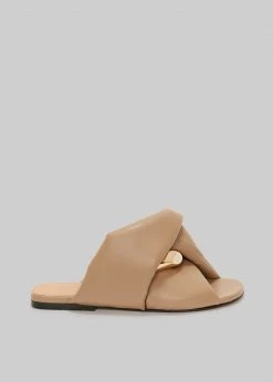 SHOES JW Anderson Chain Flat Sandals - Taupe