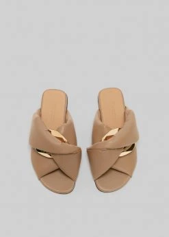 SHOES JW Anderson Chain Flat Sandals - Taupe