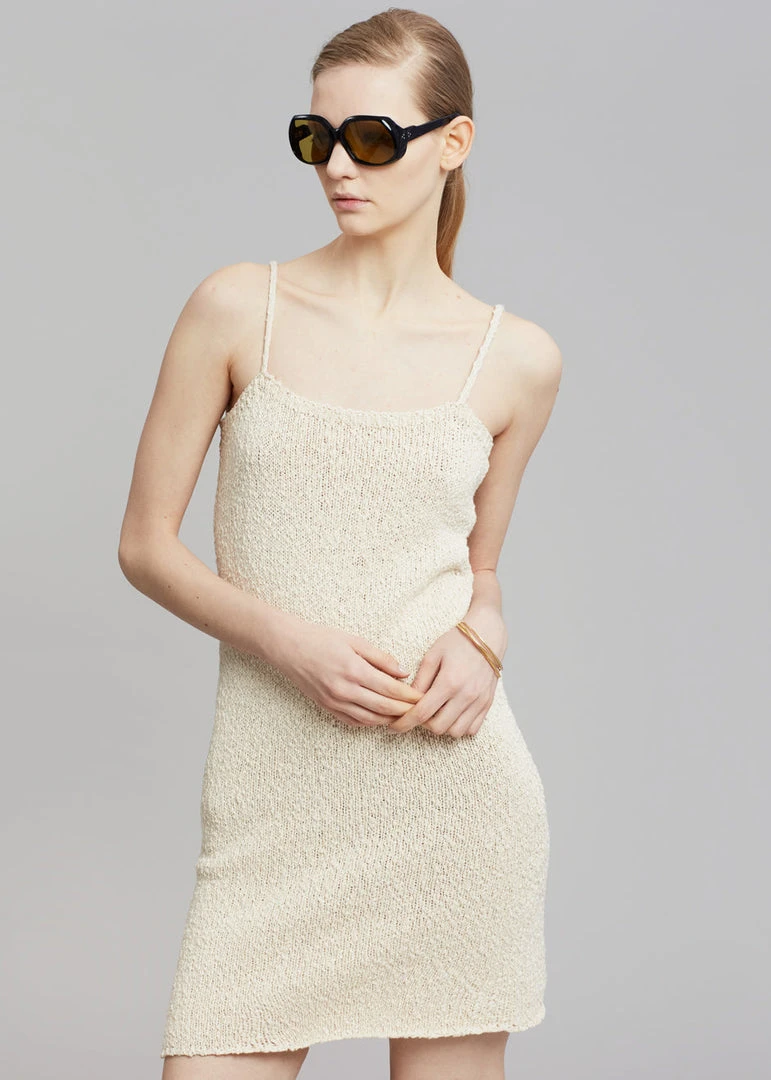 JW Anderson Fitted Camisole Mini Dress - Natural 1 JW Anderson Fitted Camisole Mini Dress - Natural