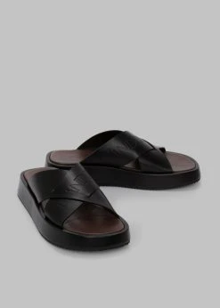 Vacation Edit JW Anderson Flat Platform Sandal - Black