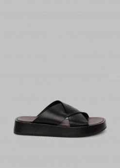 Vacation Edit JW Anderson Flat Platform Sandal - Black
