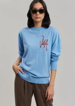 JW Anderson JWA Crewneck Jumper - Light Blue