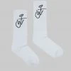 ACCESSORIES JW Anderson Logo Short Ankle Socks - White/Black