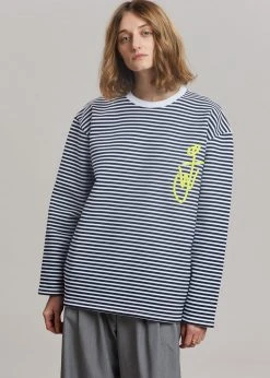 Men JW Anderson Long Sleeve Crewneck Tee - Black/White 16 Men JW Anderson Long Sleeve Crewneck Tee - Black/White