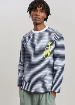 Men JW Anderson Long Sleeve Crewneck Tee - Black/White 14 Men JW Anderson Long Sleeve Crewneck Tee - Black/White