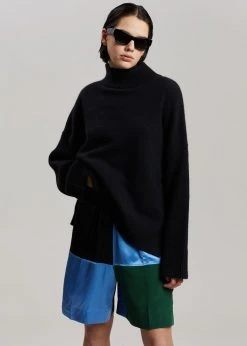 Men JW Anderson Panelled Boxing Shorts - Blue/Black