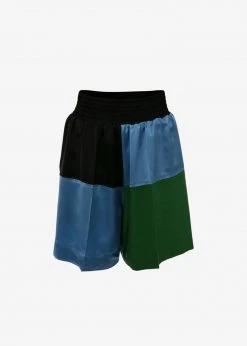 Men JW Anderson Panelled Boxing Shorts - Blue/Black