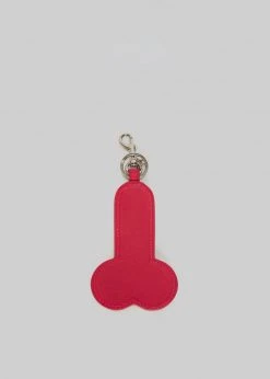 JW Anderson Penis Keyring - Pale Yellow/Hot Pink ACCESSORIES