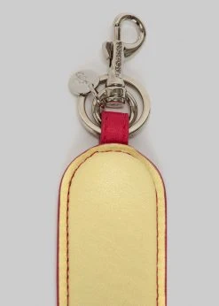 JW Anderson Penis Keyring - Pale Yellow/Hot Pink ACCESSORIES