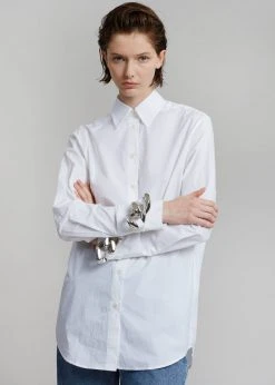 JW Anderson Silver Chain Link Shirt - White CLOTHING