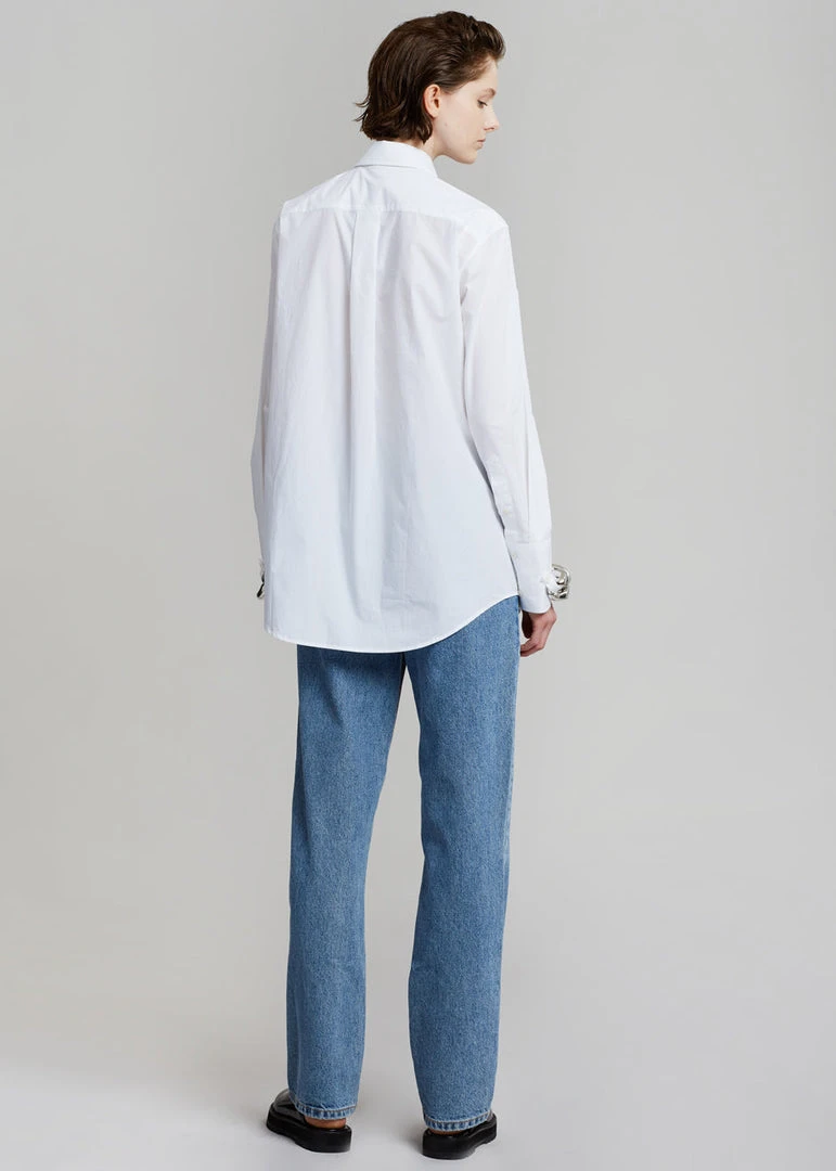 JW Anderson Silver Chain Link Shirt - White CLOTHING 6 JW Anderson Silver Chain Link Shirt - White CLOTHING
