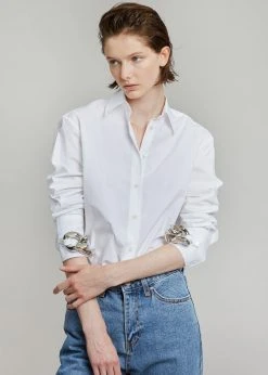 JW Anderson Silver Chain Link Shirt - White CLOTHING