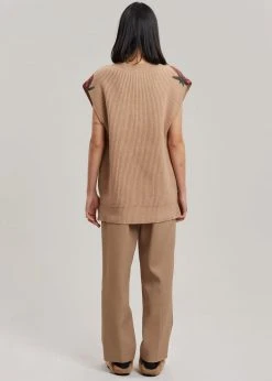 Men JW Anderson Strawberry V-Neck Vest - Brown/Red