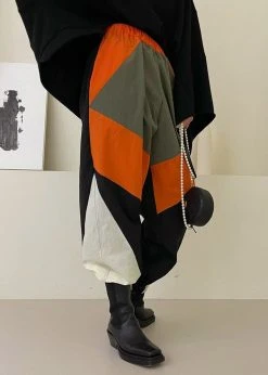 Black Fuchsia CLOTHING Kahlo Joggers - Orange Combo