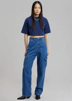 Varial Kai Cargo Denim Pants - Medium Wash 19 Varial Kai Cargo Denim Pants - Medium Wash