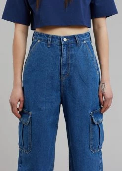 Varial Kai Cargo Denim Pants - Medium Wash 14 Varial Kai Cargo Denim Pants - Medium Wash