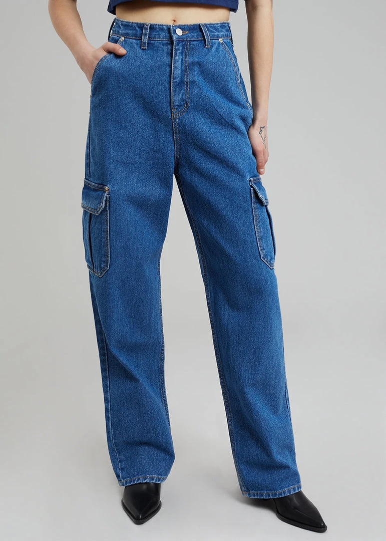 Varial Kai Cargo Denim Pants - Medium Wash 6 Varial Kai Cargo Denim Pants - Medium Wash