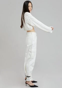 Varial Kai Cargo Denim Pants - White CLOTHING