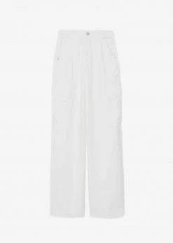 Varial Kai Cargo Denim Pants - White CLOTHING