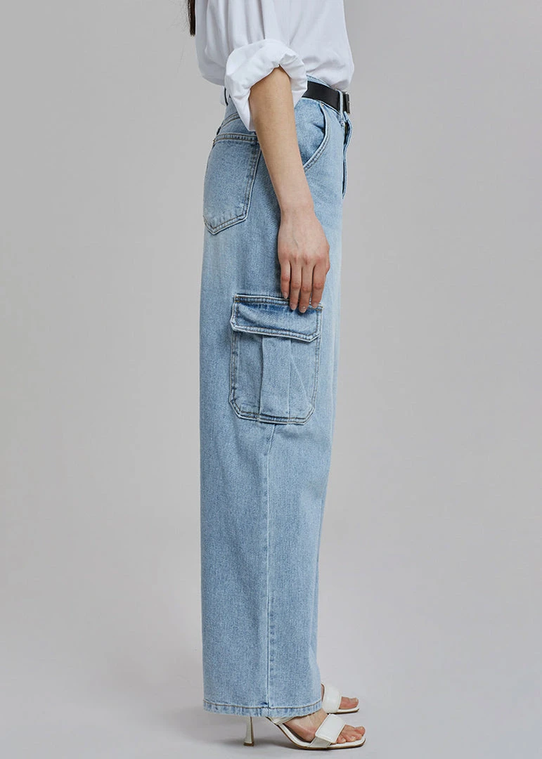 Varial Kai Cargo Denim Pants - Worn Wash CLOTHING 4 Varial Kai Cargo Denim Pants - Worn Wash CLOTHING
