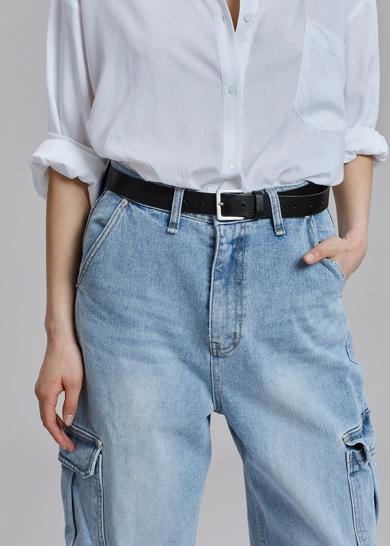 Varial Kai Cargo Denim Pants - Worn Wash CLOTHING 9 Varial Kai Cargo Denim Pants - Worn Wash CLOTHING