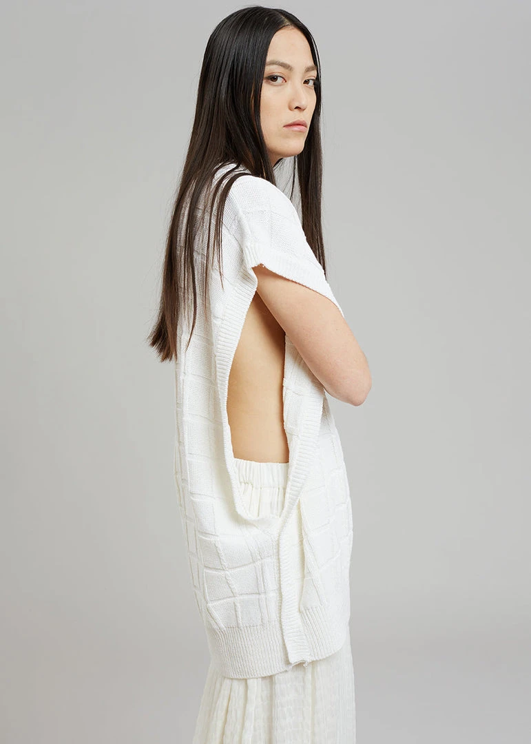 Another J CLOTHING Kami Knit Dress - White 1 Another J CLOTHING Kami Knit Dress - White