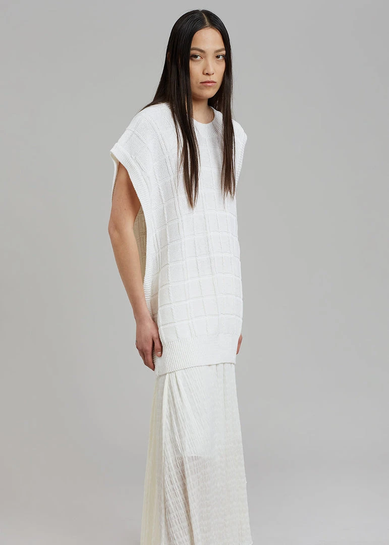 Another J CLOTHING Kami Knit Dress - White 3 Another J CLOTHING Kami Knit Dress - White