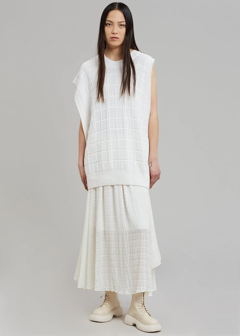 Another J CLOTHING Kami Knit Dress - White 2 Another J CLOTHING Kami Knit Dress - White