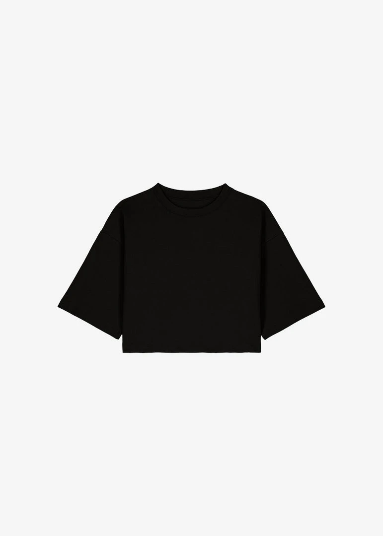 The Frankie Shop CLOTHING Karina Cropped T-Shirt - Black 5 The Frankie Shop CLOTHING Karina Cropped T-Shirt - Black