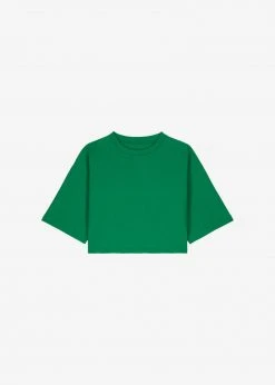 The Frankie Shop Karina Cropped T-Shirt - Green