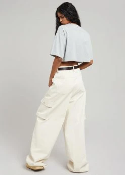 The Frankie Shop CLOTHING Karina Cropped T-Shirt - Heather Grey 12 The Frankie Shop CLOTHING Karina Cropped T-Shirt - Heather Grey