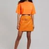 The Frankie Shop Karina Cropped T-Shirt - Orange CLOTHING