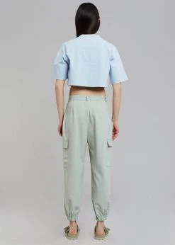 The Frankie Shop Karina Cropped T-Shirt - Sky