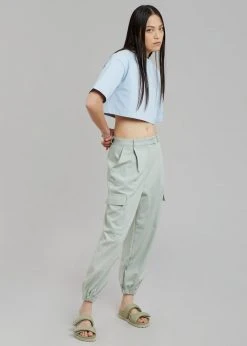The Frankie Shop Karina Cropped T-Shirt - Sky